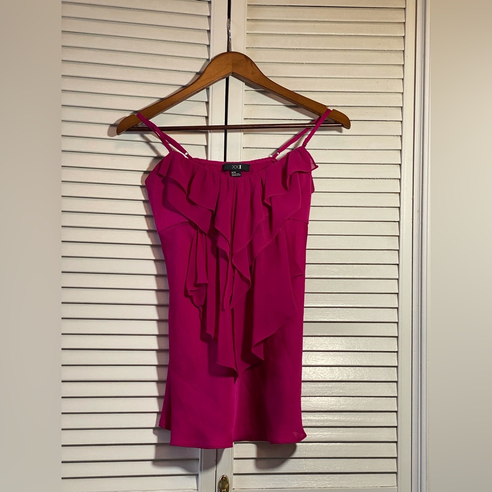 Forever21 Ruffled Spaghetti Strap Blouse
